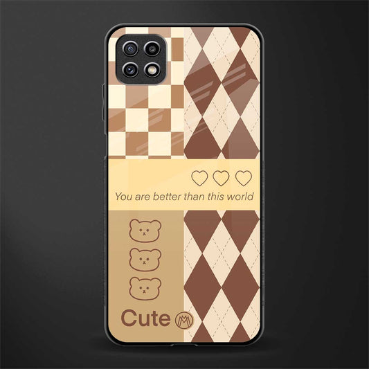 you're my world brown edition glass case for samsung galaxy a22 5g image