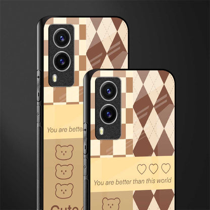 you're my world brown edition glass case for vivo v21e 5g image-2