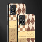 you're my world brown edition glass case for vivo y21t image-2