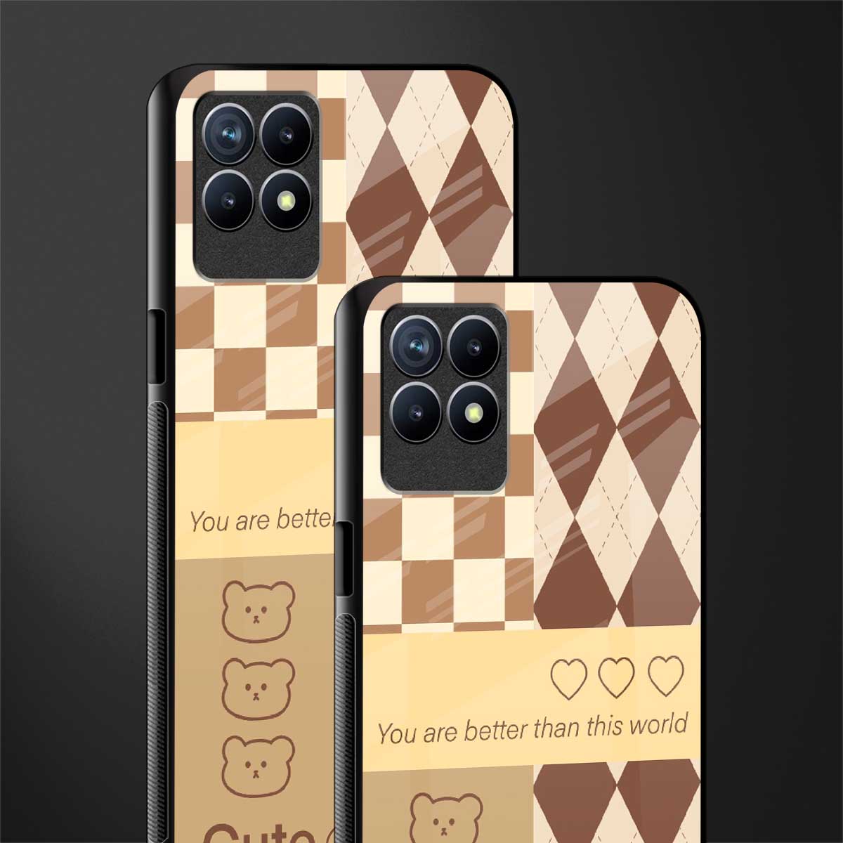 you're my world brown edition glass case for realme narzo 50 image-2