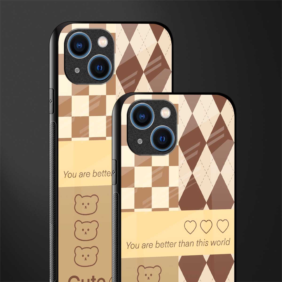 you're my world brown edition glass case for iphone 14 plus image-2