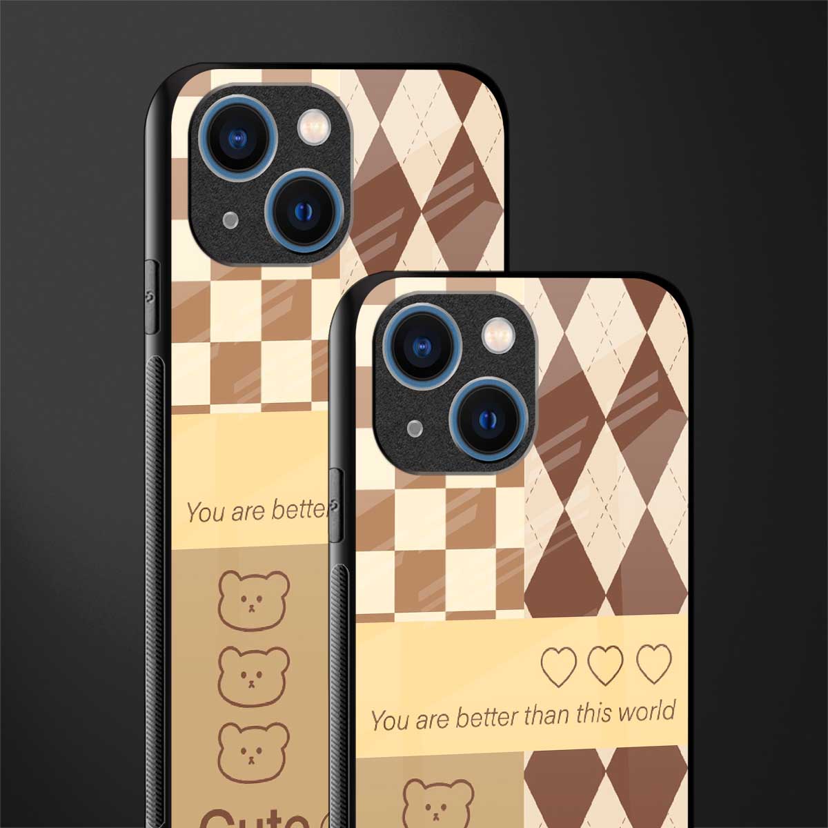 you're my world brown edition glass case for iphone 13 mini image-2