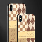 you're my world brown edition glass case for iphone xs max image-2