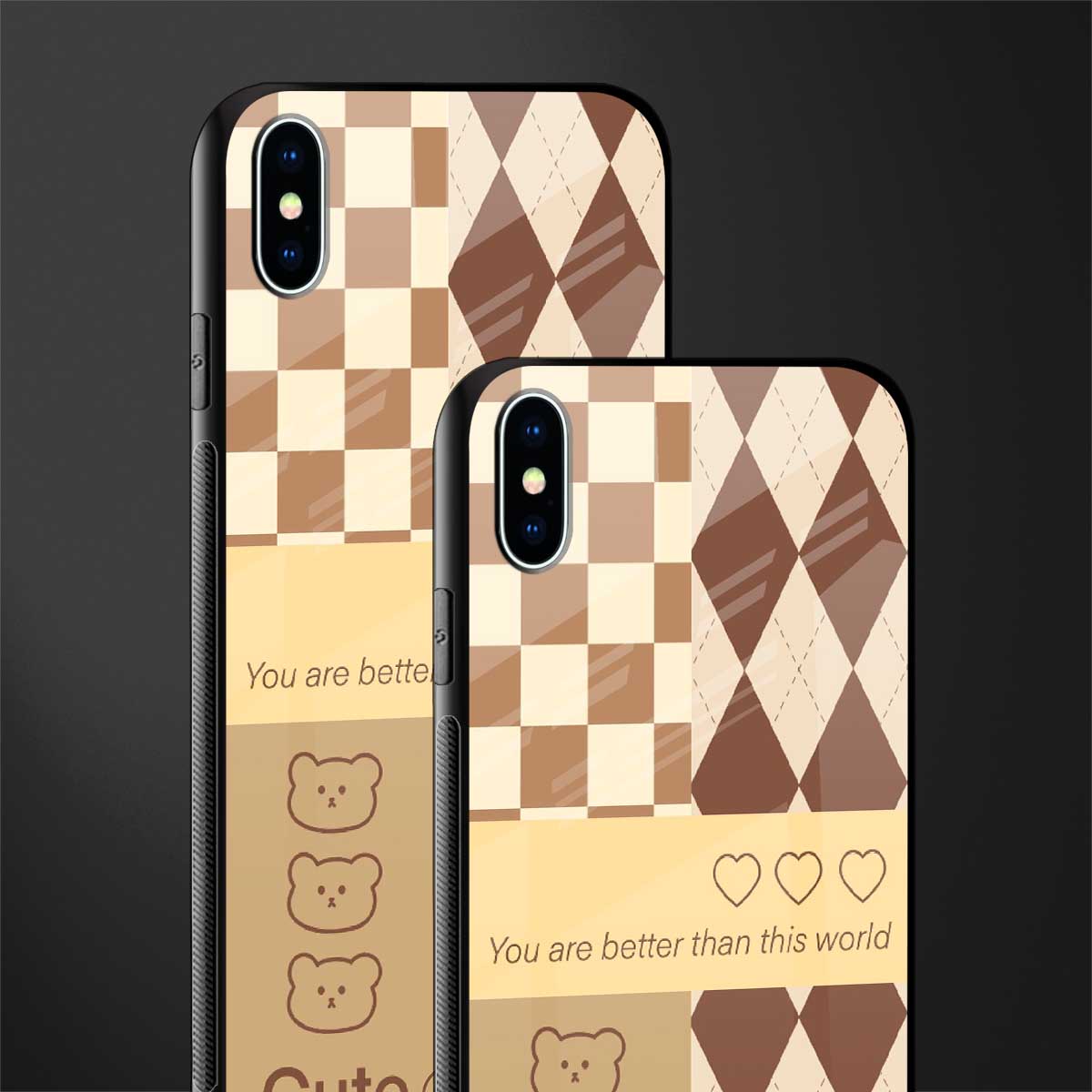 you're my world brown edition glass case for iphone xs max image-2