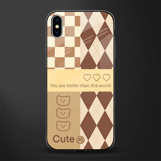 you're my world brown edition glass case for iphone xs max image