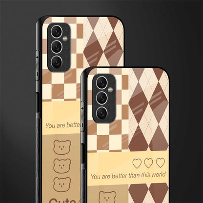 you're my world brown edition glass case for samsung galaxy m52 5g image-2