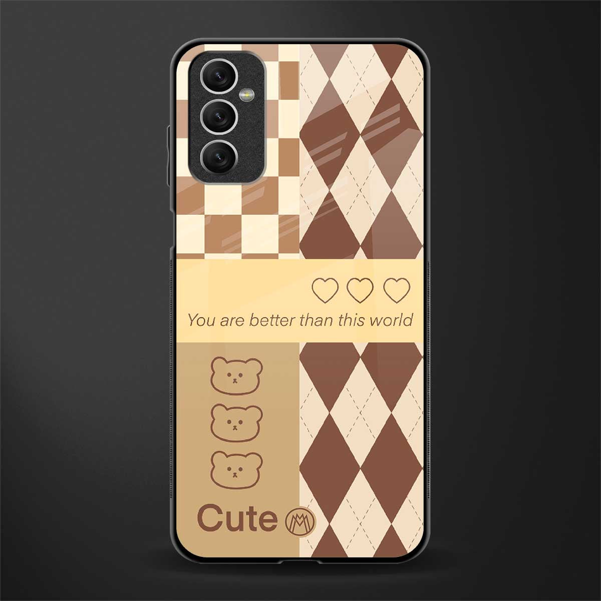 you're my world brown edition glass case for samsung galaxy m52 5g image
