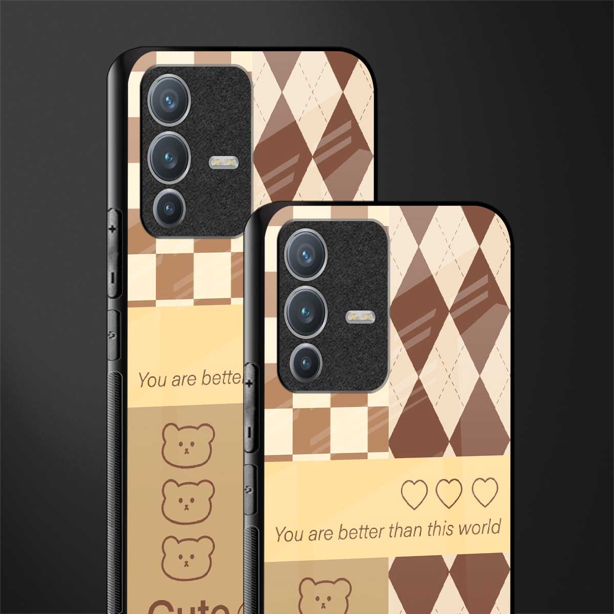 you're my world brown edition glass case for vivo v23 pro 5g image-2