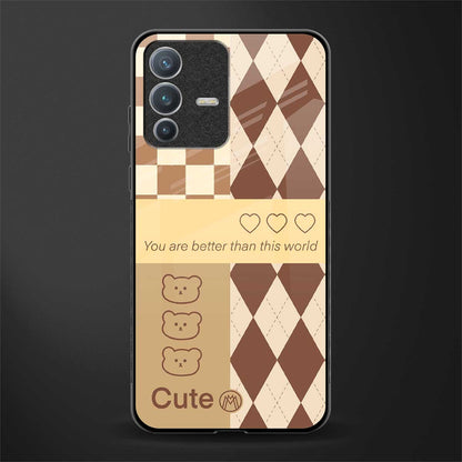 you're my world brown edition glass case for vivo v23 pro 5g image