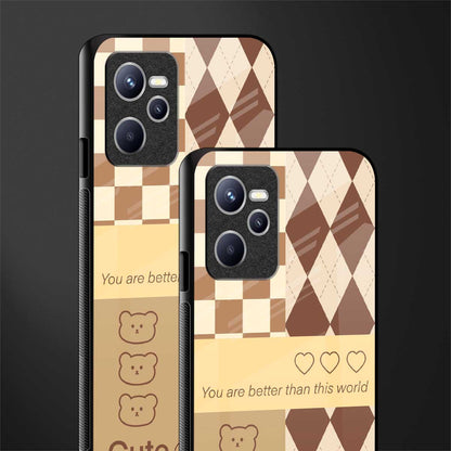 you're my world brown edition glass case for realme c35 image-2