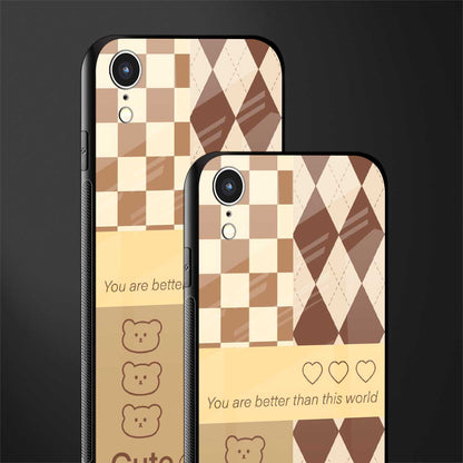 you're my world brown edition glass case for iphone xr image-2