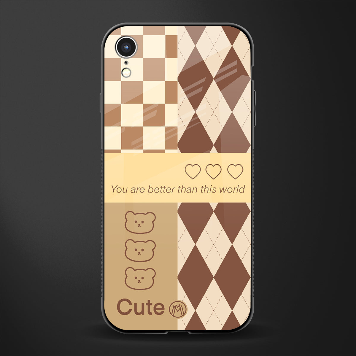 you're my world brown edition glass case for iphone xr image