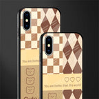 you're my world brown edition glass case for iphone xs image-2