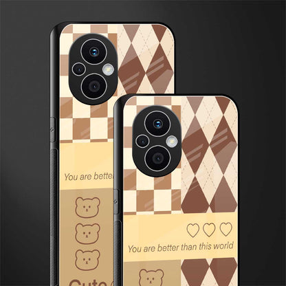 you're my world brown edition back phone cover | glass case for oppo f21 pro 5g