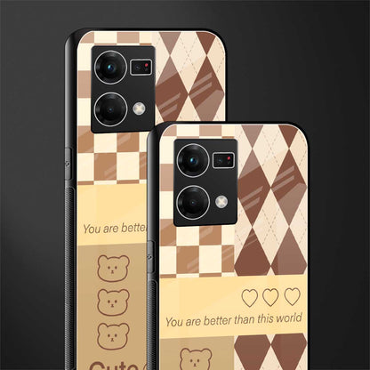 you're my world brown edition back phone cover | glass case for oppo f21 pro 4g