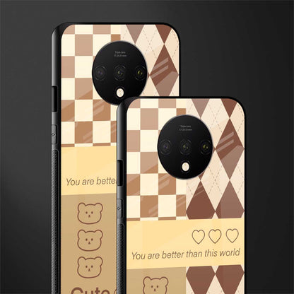 you're my world brown edition glass case for oneplus 7t image-2