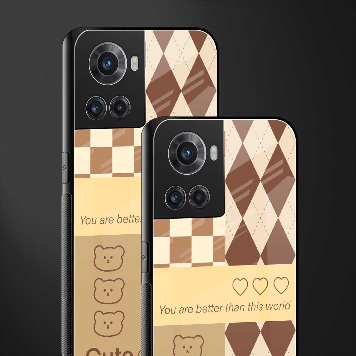 you're my world brown edition back phone cover | glass case for oneplus 10r 5g