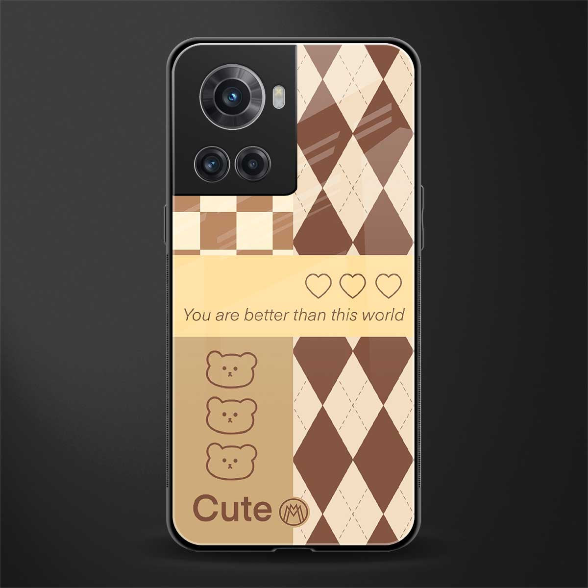 you're my world brown edition back phone cover | glass case for oneplus 10r 5g