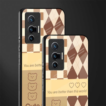 you're my world brown edition glass case for vivo x70 image-2