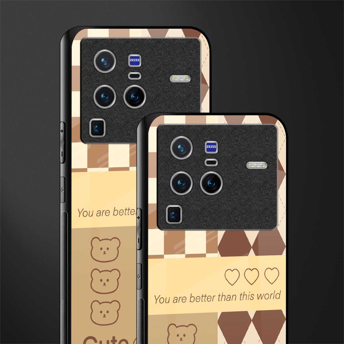 you're my world brown edition glass case for vivo x80 pro 5g image-2