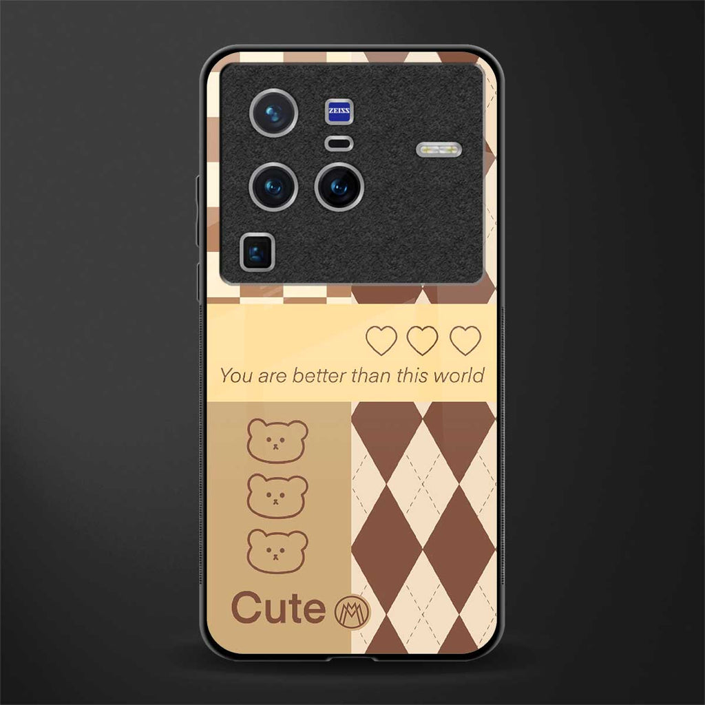 you're my world brown edition glass case for vivo x80 pro 5g image