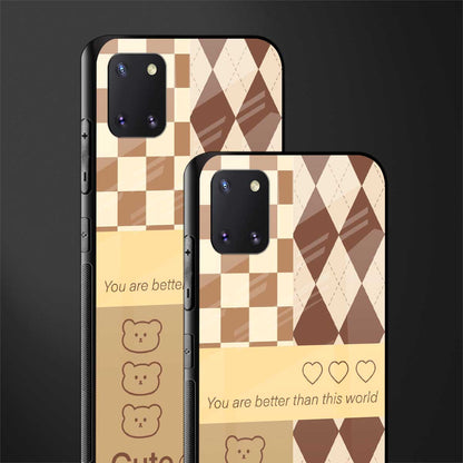 you're my world brown edition glass case for samsung a81 image-2