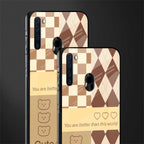 you're my world brown edition glass case for samsung a21 image-2