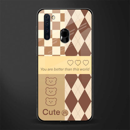 you're my world brown edition glass case for samsung a21 image