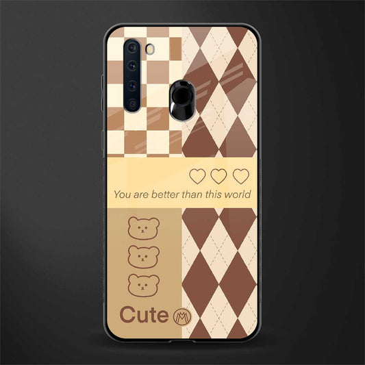 you're my world brown edition glass case for samsung a21 image