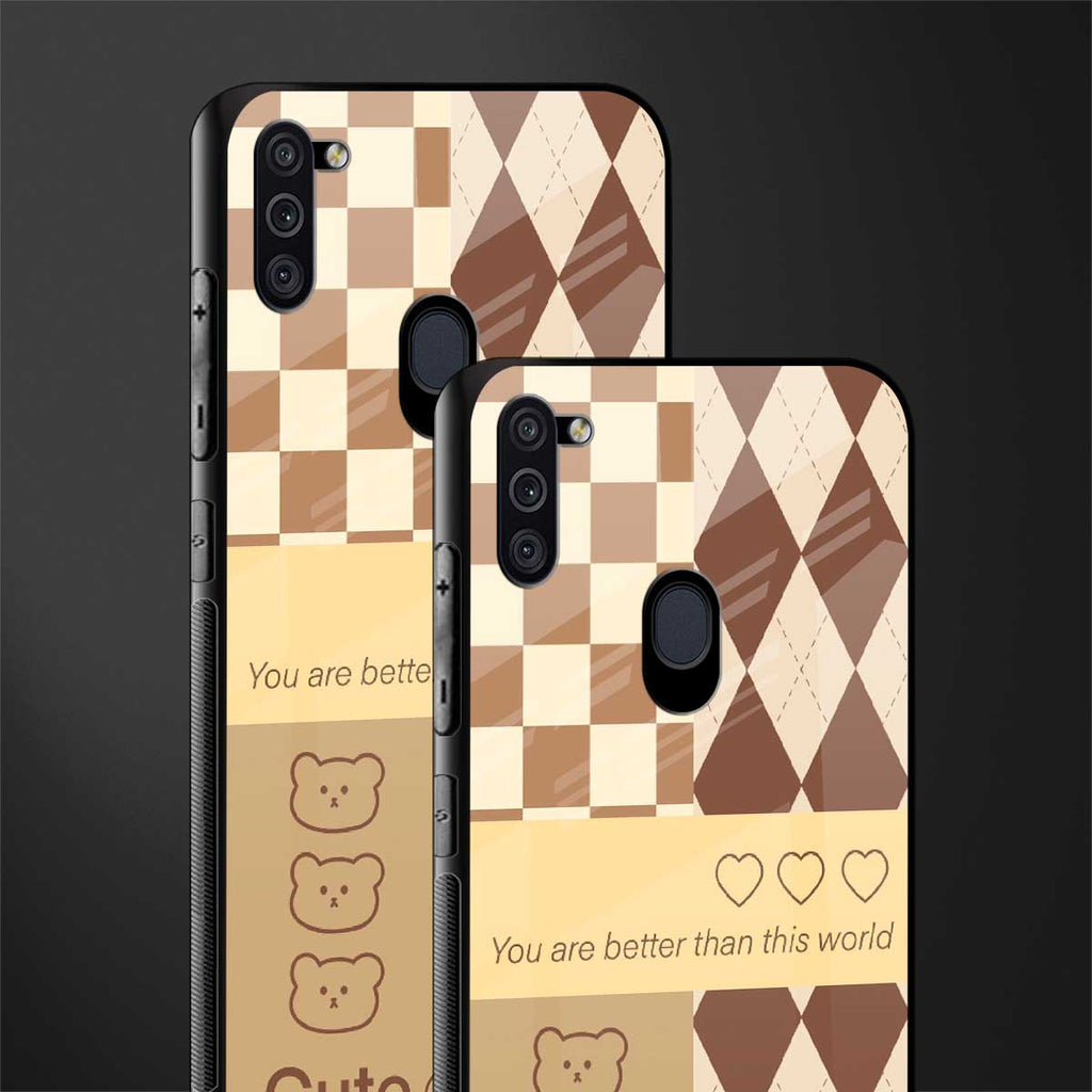 you're my world brown edition glass case for samsung a11 image-2