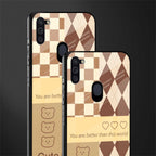 you're my world brown edition glass case for samsung a11 image-2