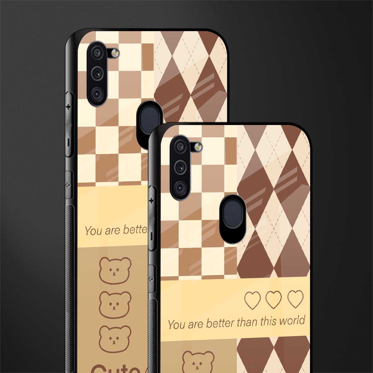 you're my world brown edition glass case for samsung a11 image-2