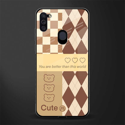 you're my world brown edition glass case for samsung a11 image