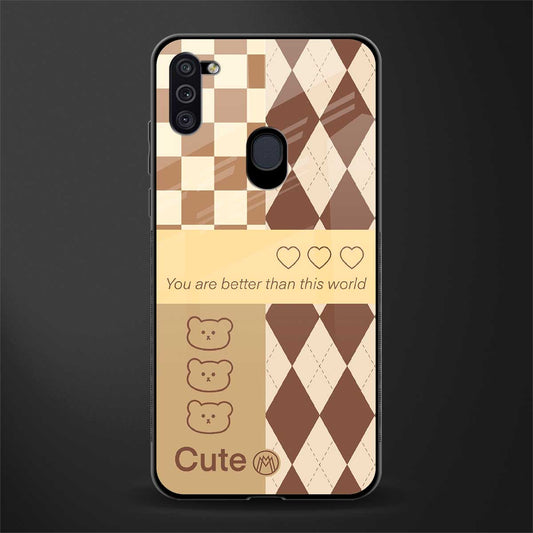 you're my world brown edition glass case for samsung a11 image