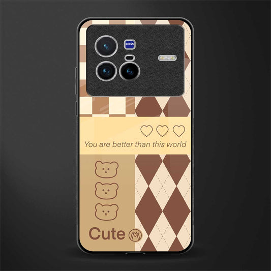 you're my world brown edition glass case for vivo x80 image
