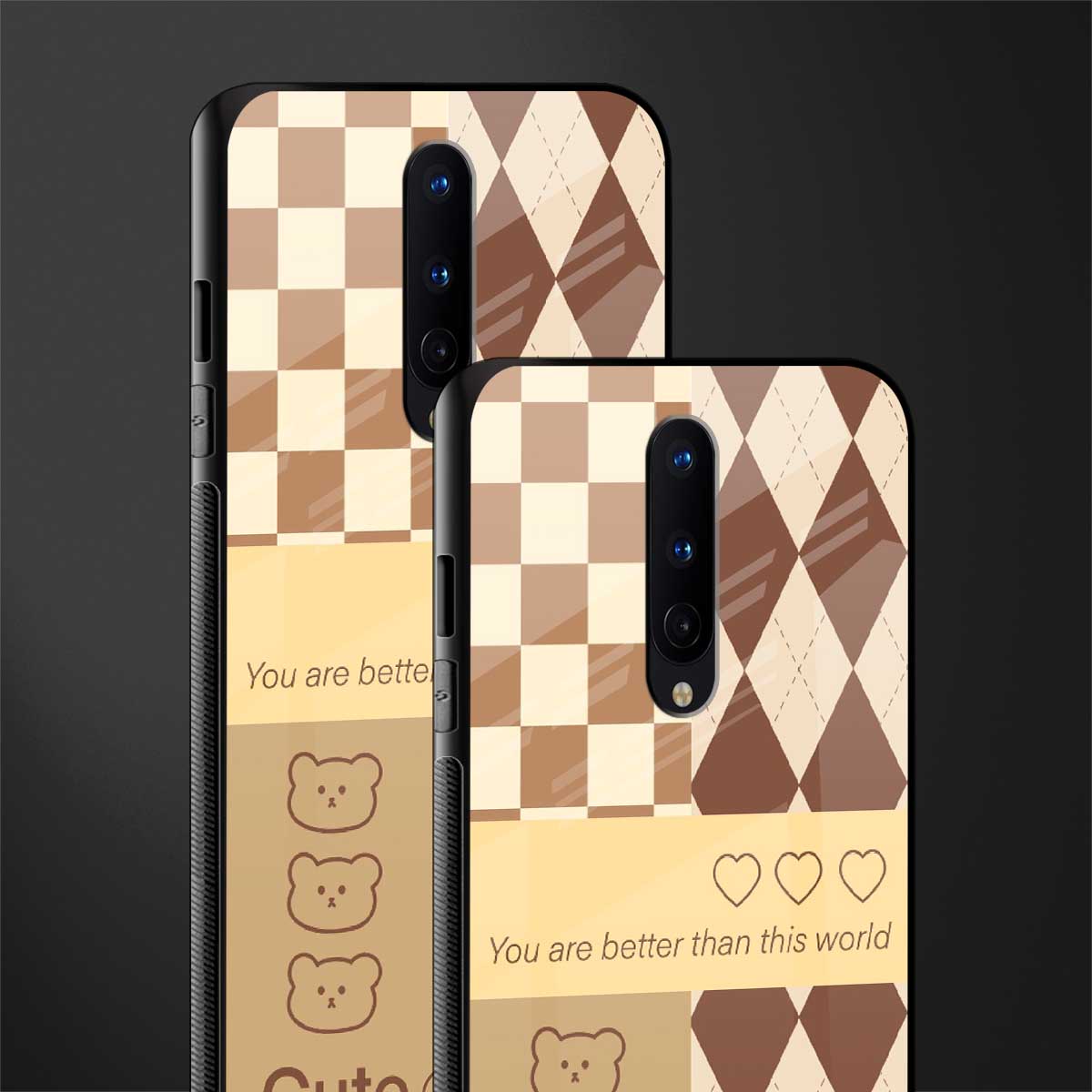 you're my world brown edition glass case for oneplus 8 image-2