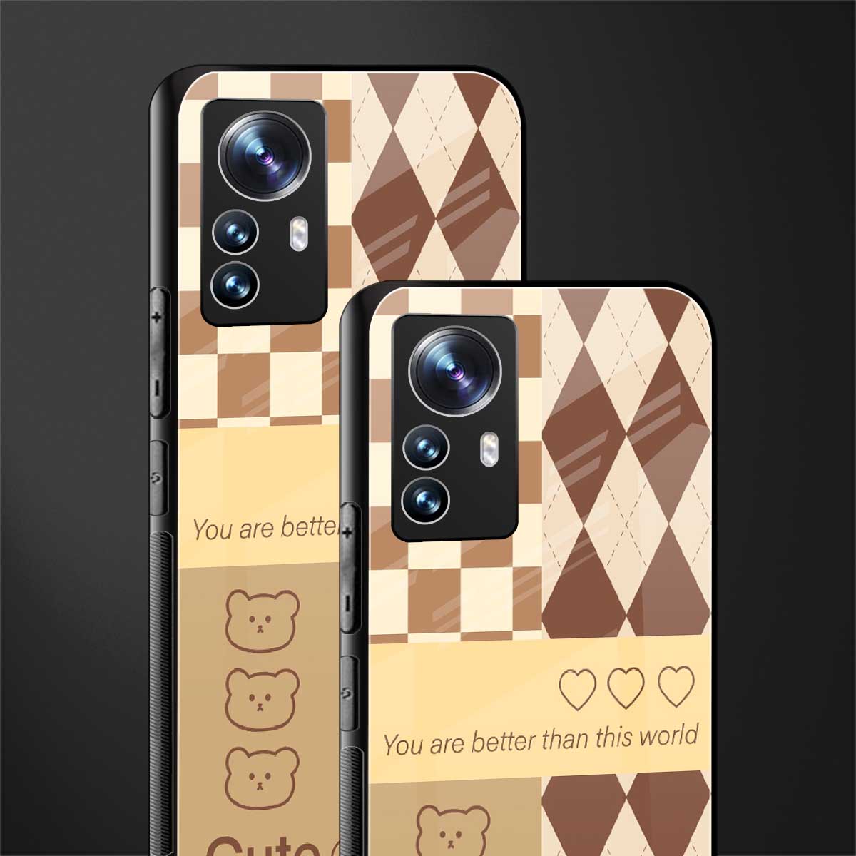 you're my world brown edition back phone cover | glass case for xiaomi 12 pro