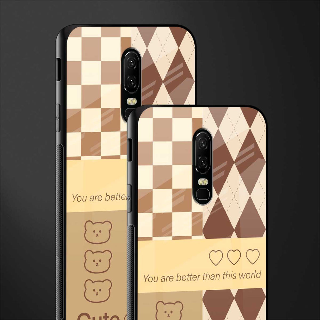 you're my world brown edition glass case for oneplus 6 image-2