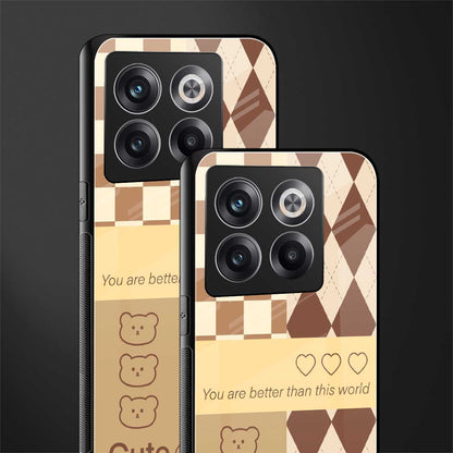 you're my world brown edition back phone cover | glass case for oneplus 10t