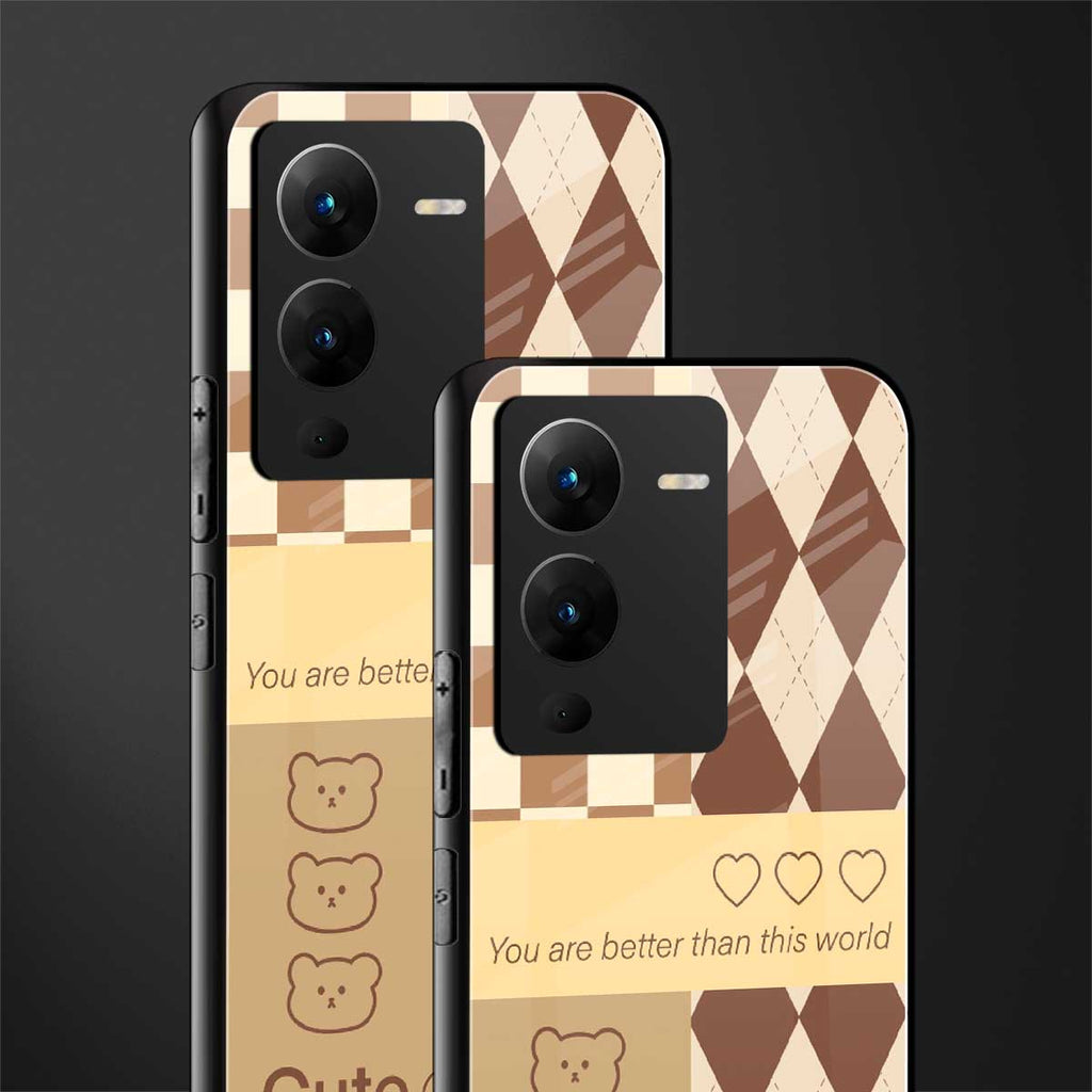 you're my world brown edition back phone cover | glass case for vivo v25 pro 5g