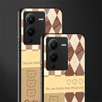 you're my world brown edition back phone cover | glass case for vivo v25 pro 5g