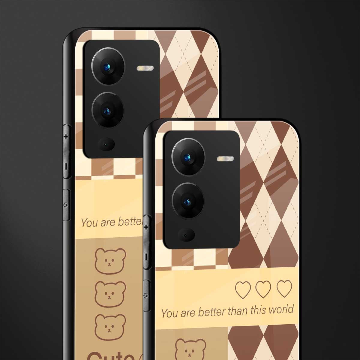 you're my world brown edition back phone cover | glass case for vivo v25 pro 5g