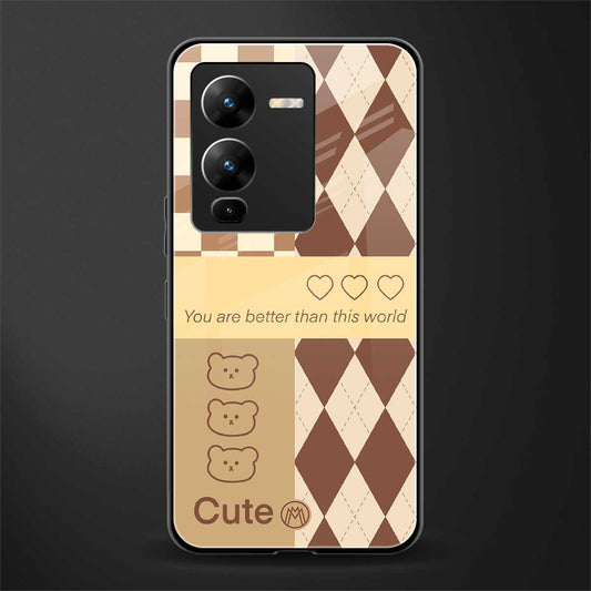 you're my world brown edition back phone cover | glass case for vivo v25 pro 5g