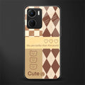 you're my world brown edition back phone cover | glass case for vivo y16