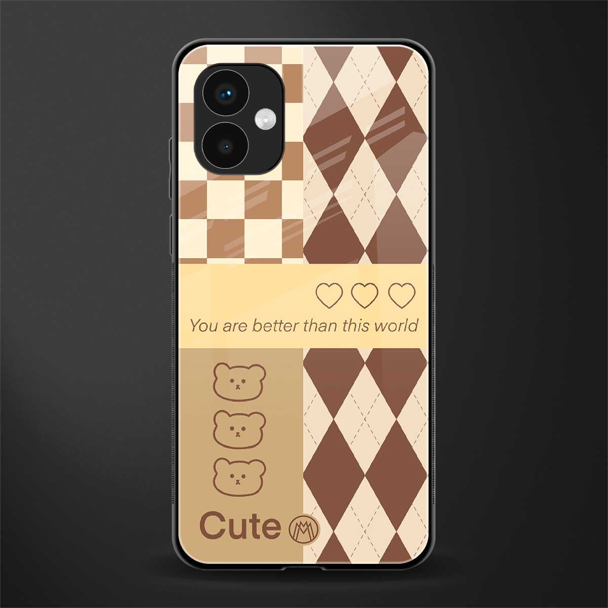 you're my world brown edition back phone cover | glass case for samsung galaxy a04