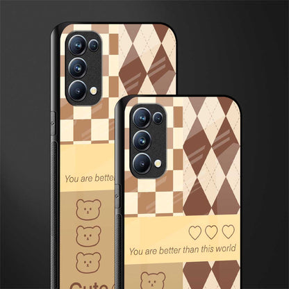 you're my world brown edition back phone cover | glass case for oppo reno 5