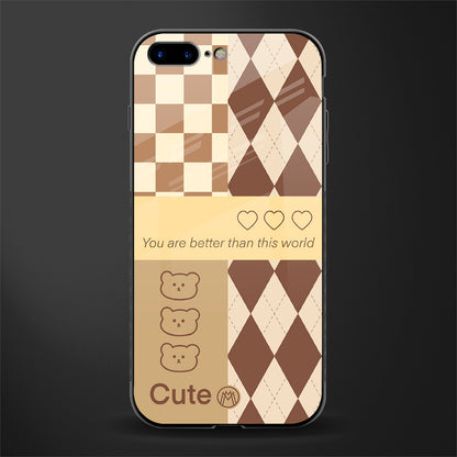 you're my world brown edition glass case for iphone 7 plus image