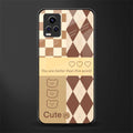 you're my world brown edition back phone cover | glass case for vivo v21e 4g