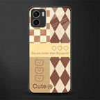 you're my world brown edition back phone cover | glass case for vivo y72