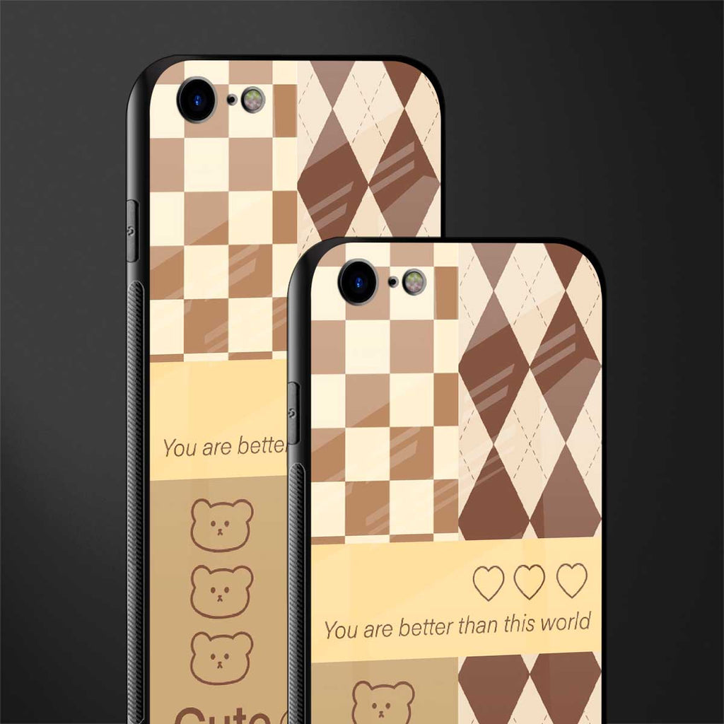 you're my world brown edition glass case for iphone 7 image-2